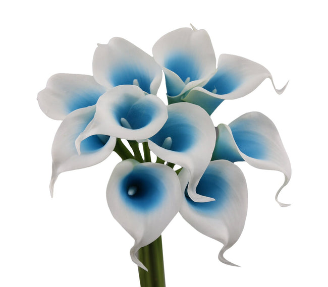 Soft Real Touch calla lily malibu turquoise theme - beach home decor event Bouquet boutonniere corsage